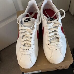 Nike Classic White and Red Sneakers